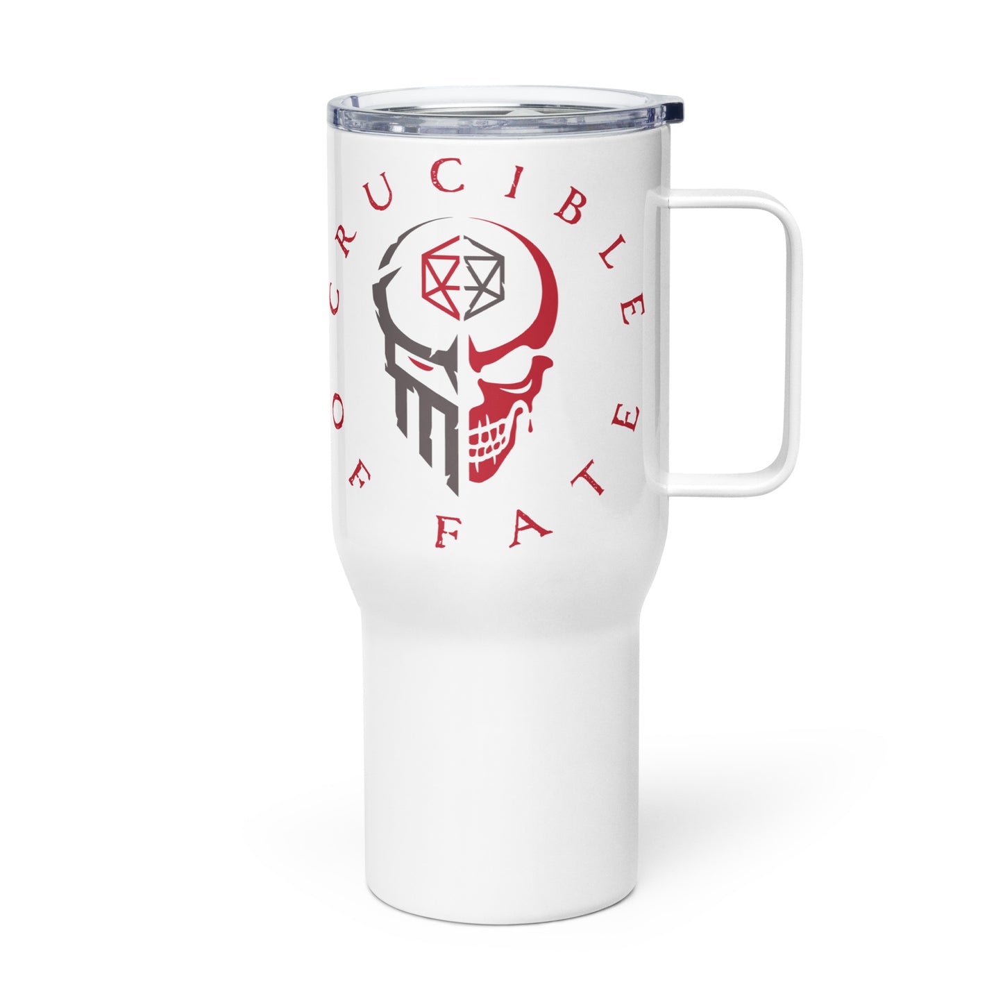 Travel mug with a handle