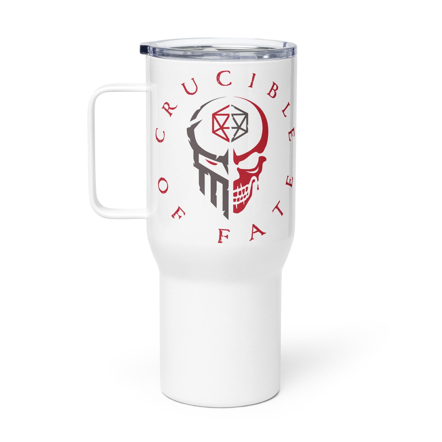 Travel mug with a handle